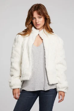 Online Puff Sleeve Starry White Jacket Women Outerwear|Loungewear