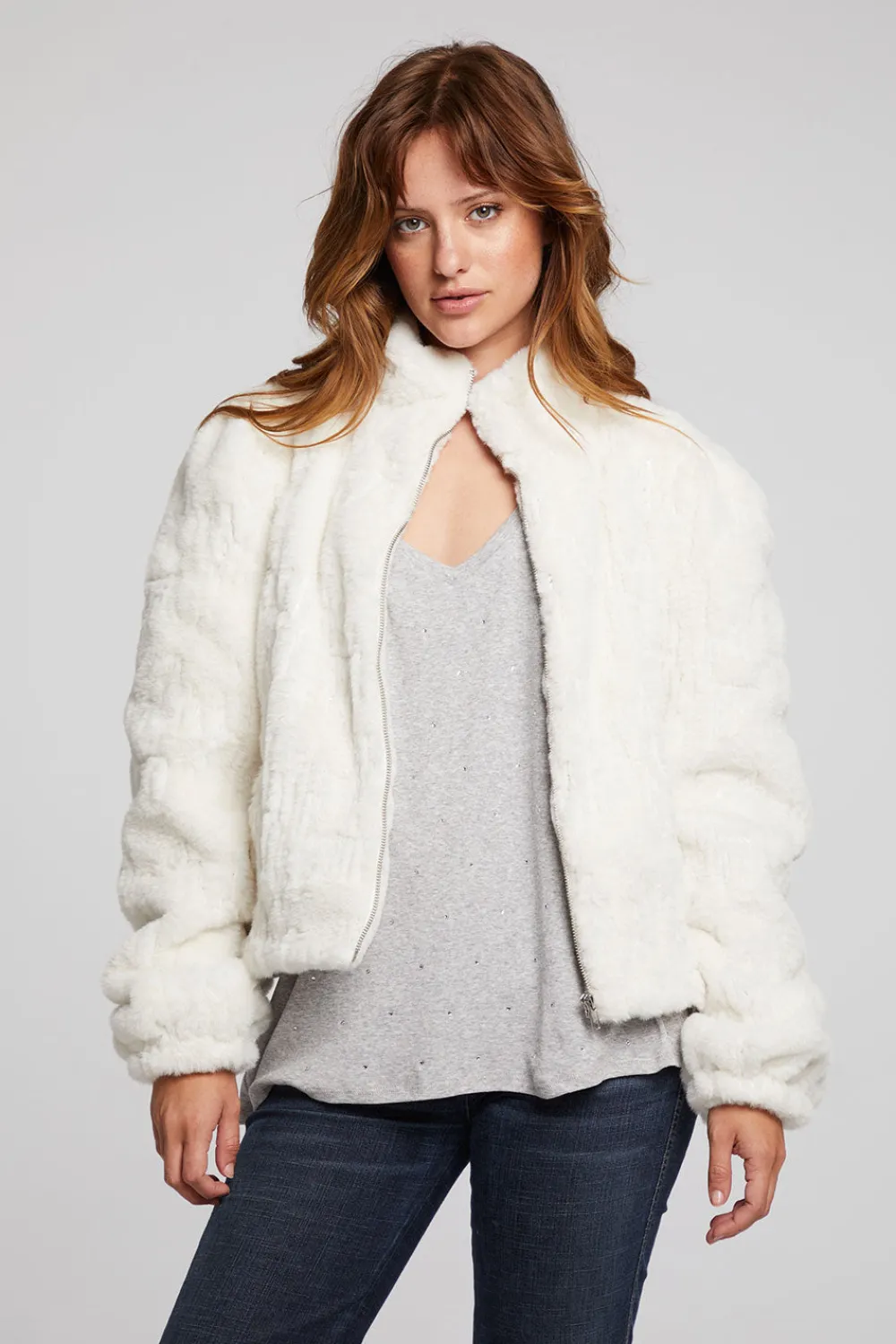 Online Puff Sleeve Starry White Jacket Women Outerwear|Loungewear