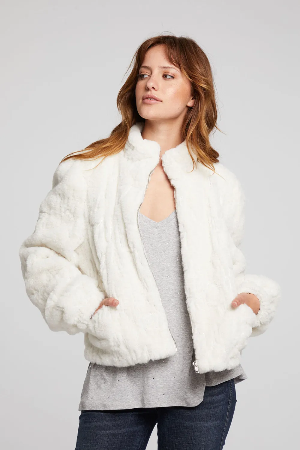 Online Puff Sleeve Starry White Jacket Women Outerwear|Loungewear