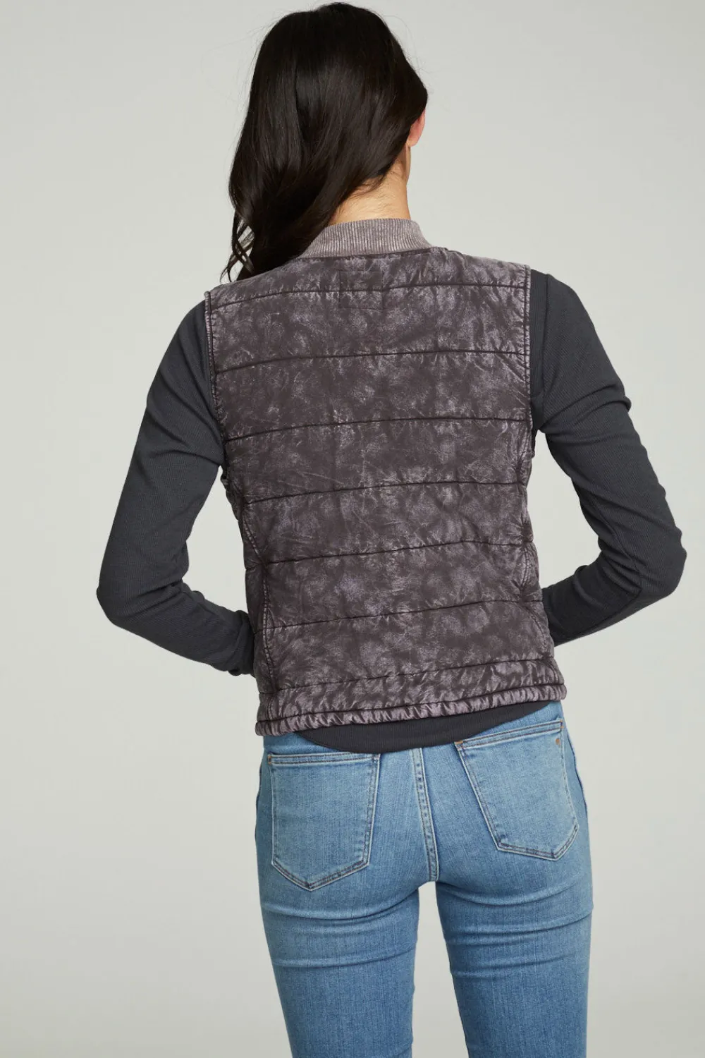 Fashion Quilted Mock Neck Puffer Vest Women Outerwear|Tops