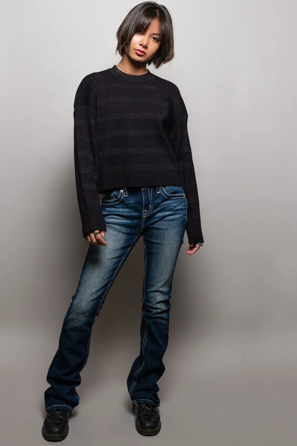 New Ramonee Fillmore Stripe Pullover Women Loungewear|Tops