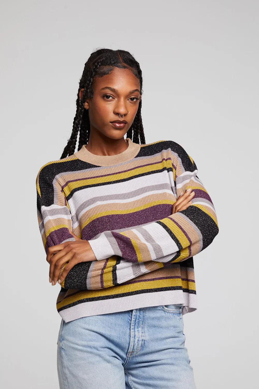 Fashion Ramonee Haight Street Stripe Pullover Women Loungewear|Tops