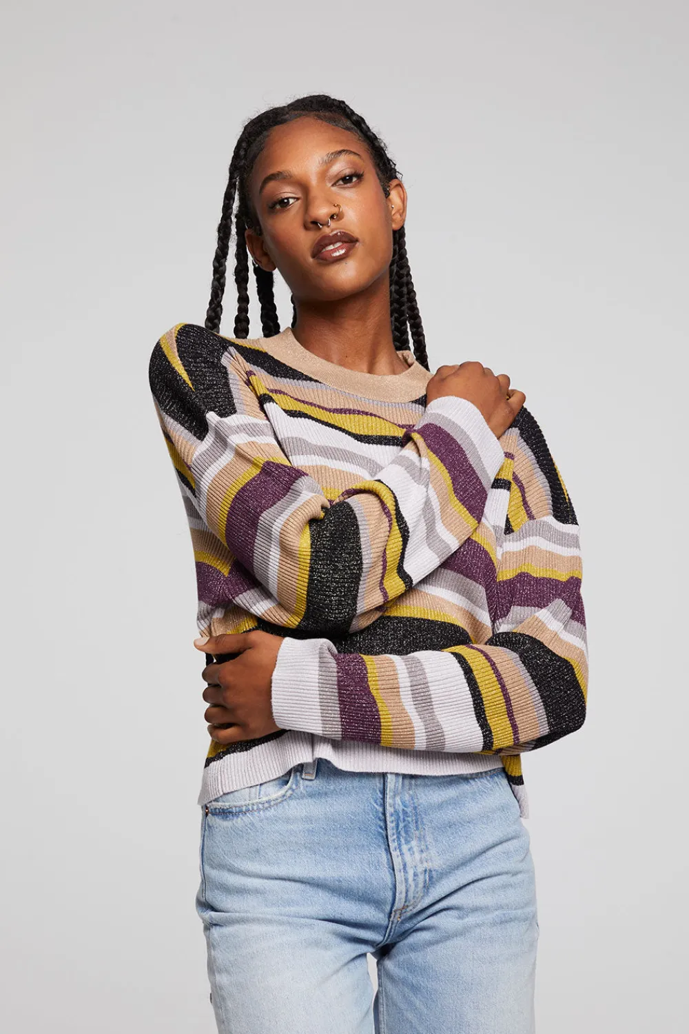Fashion Ramonee Haight Street Stripe Pullover Women Loungewear|Tops