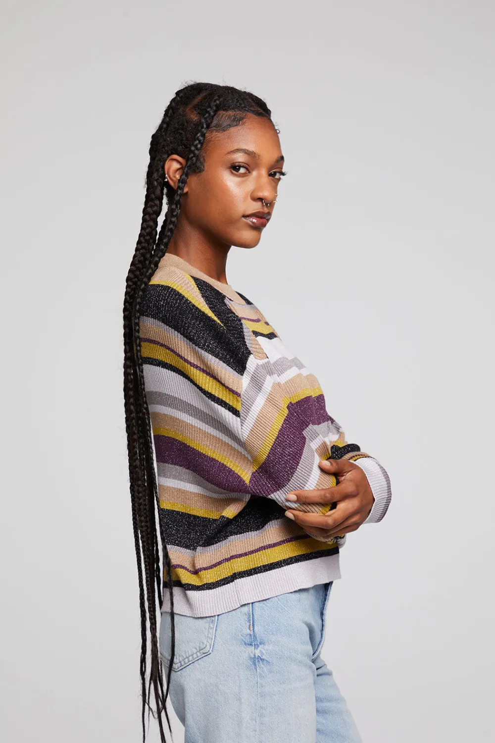 Fashion Ramonee Haight Street Stripe Pullover Women Loungewear|Tops