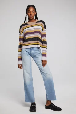 Fashion Ramonee Haight Street Stripe Pullover Women Loungewear|Tops