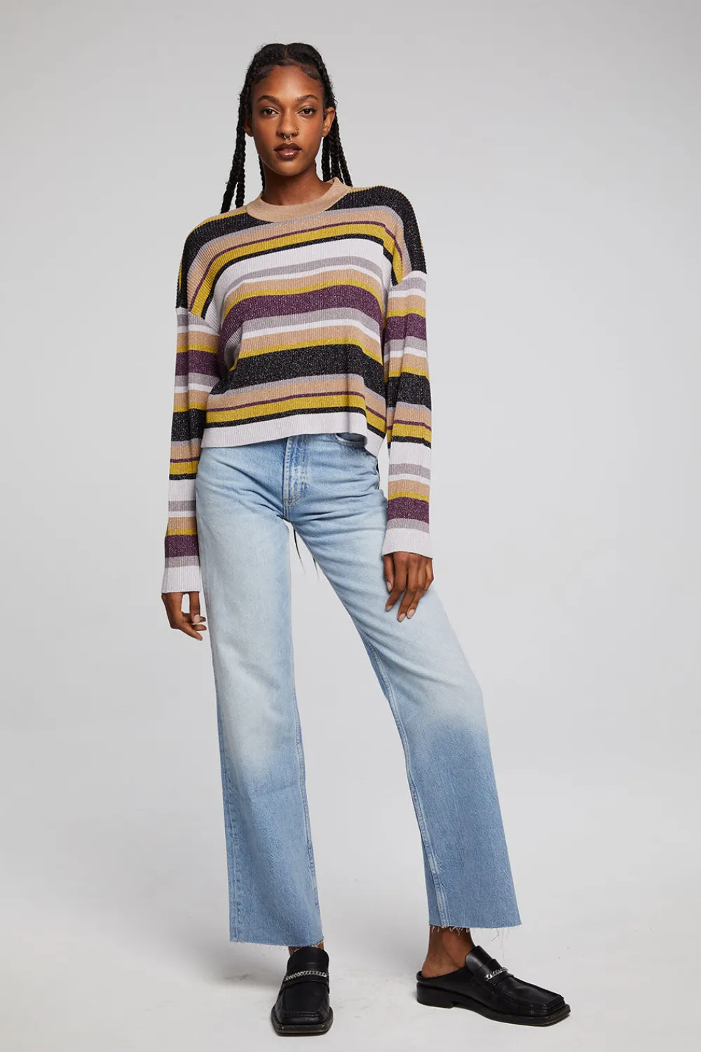 Fashion Ramonee Haight Street Stripe Pullover Women Loungewear|Tops