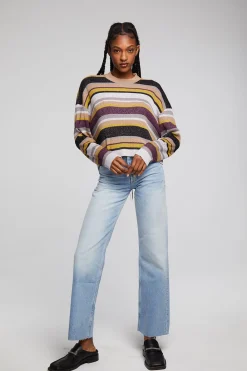 Fashion Ramonee Haight Street Stripe Pullover Women Loungewear|Tops