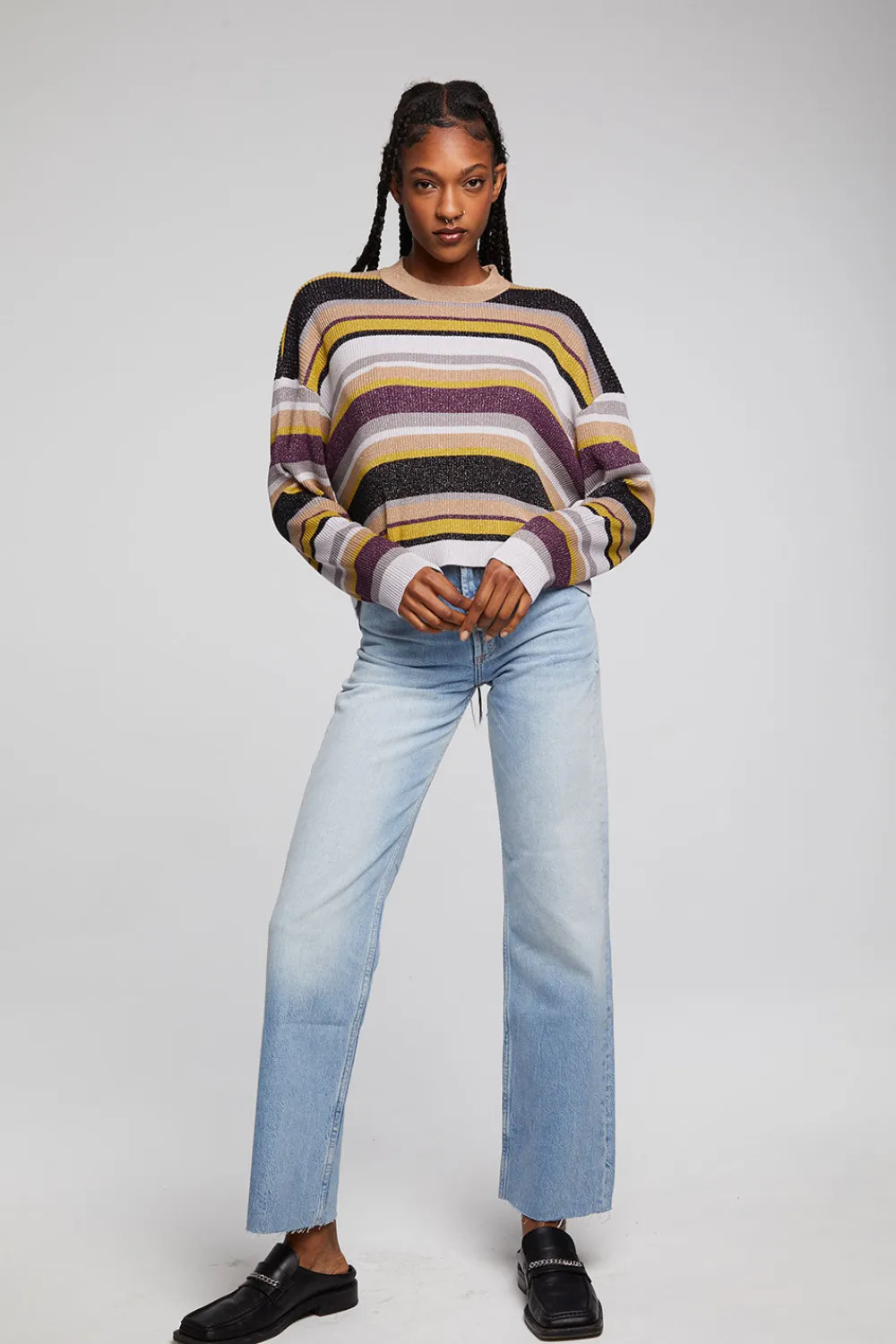 Fashion Ramonee Haight Street Stripe Pullover Women Loungewear|Tops