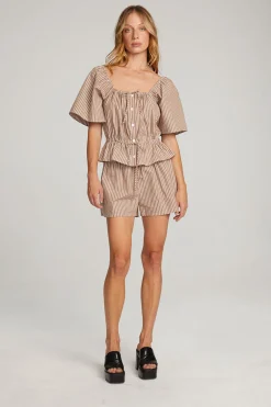 Best Rapalloo Whiskey Stripe Short Women Loungewear|Bottoms