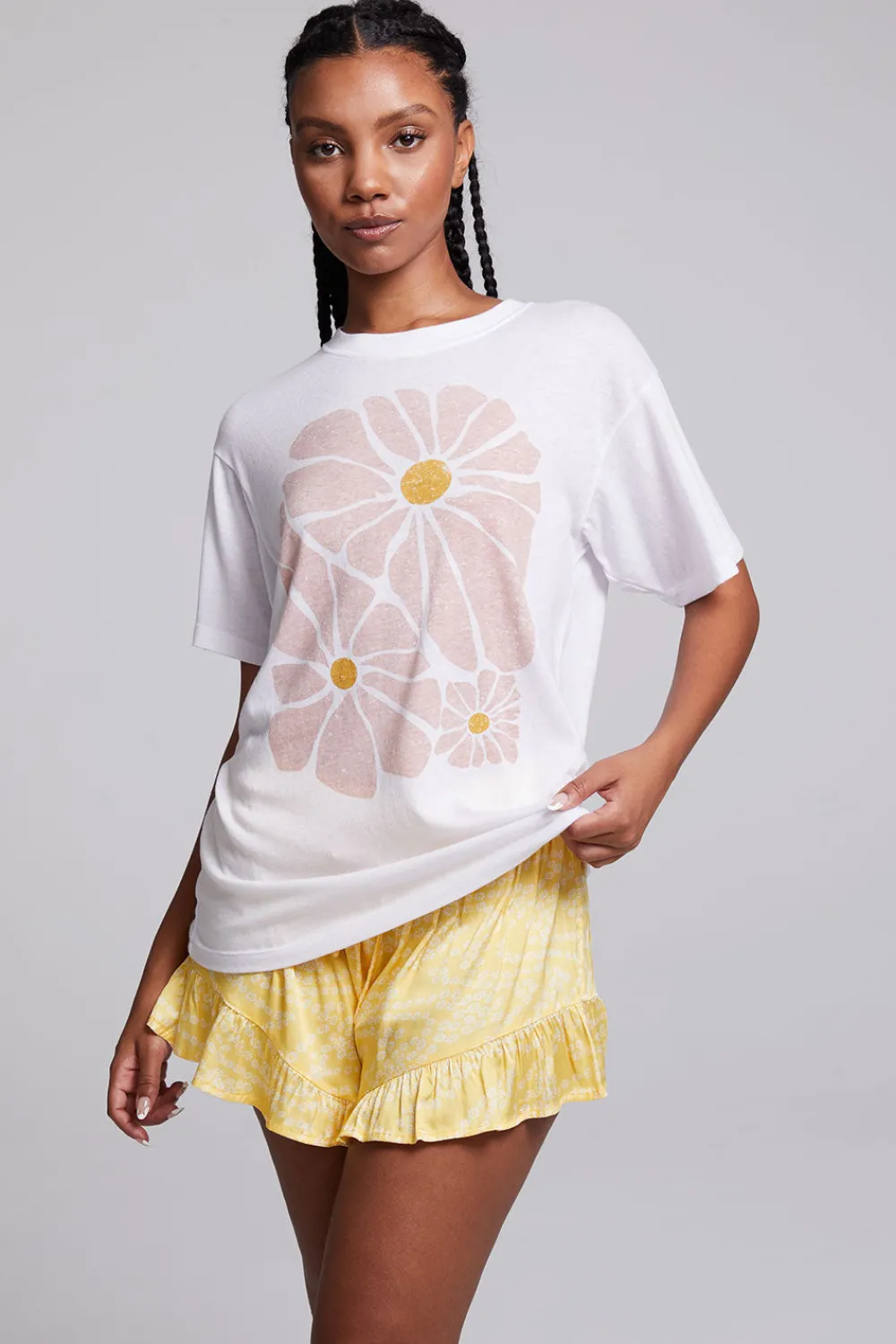 Discount Retro Flowers Tee Women Graphics|Tops