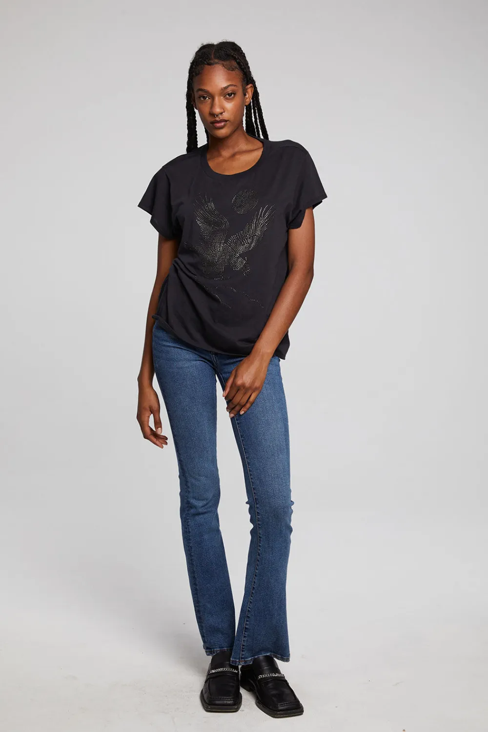 Clearance Rhinestone Eagle Tee Women Loungewear|Graphics
