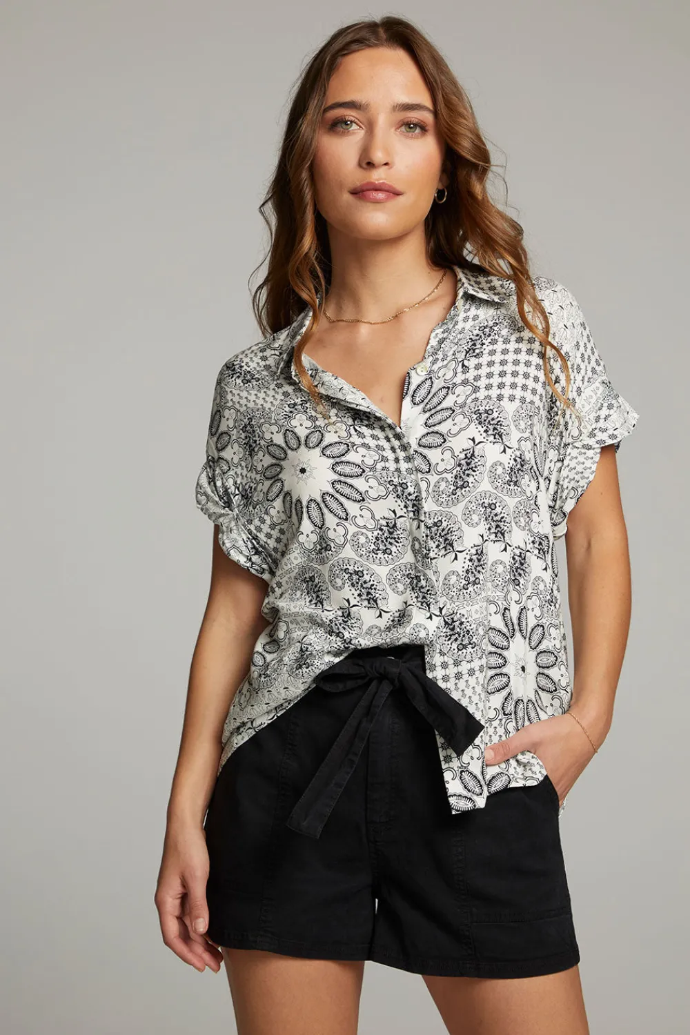 Discount Rhythmm Paisley Bandana Button Down Women Loungewear|Tops