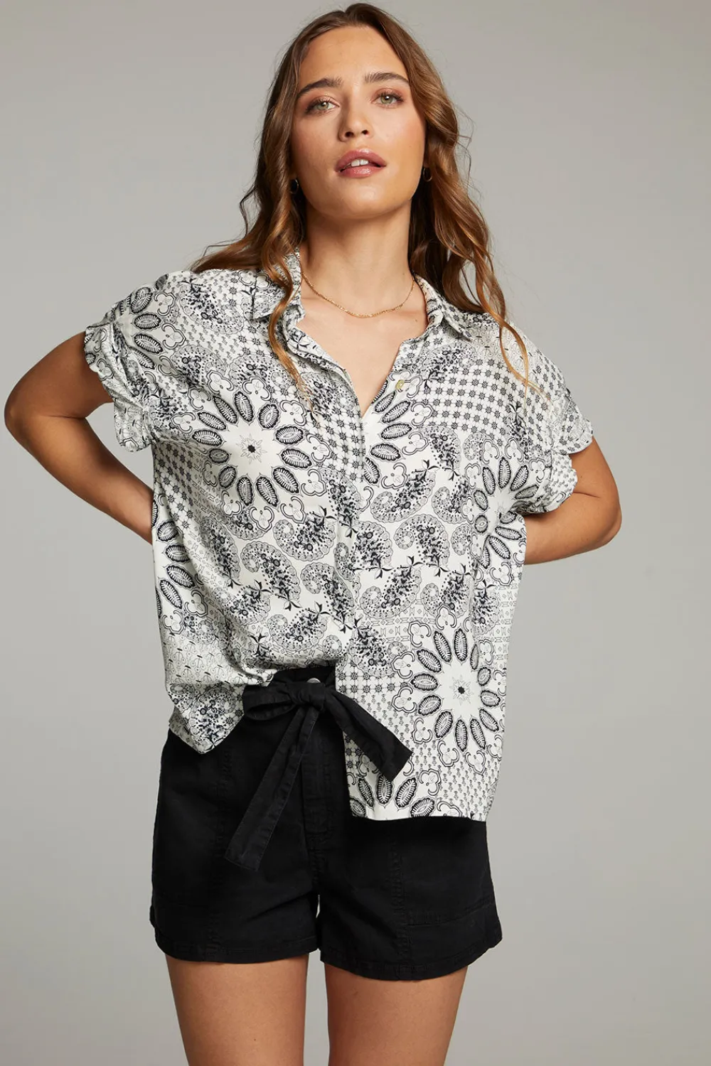 Discount Rhythmm Paisley Bandana Button Down Women Loungewear|Tops