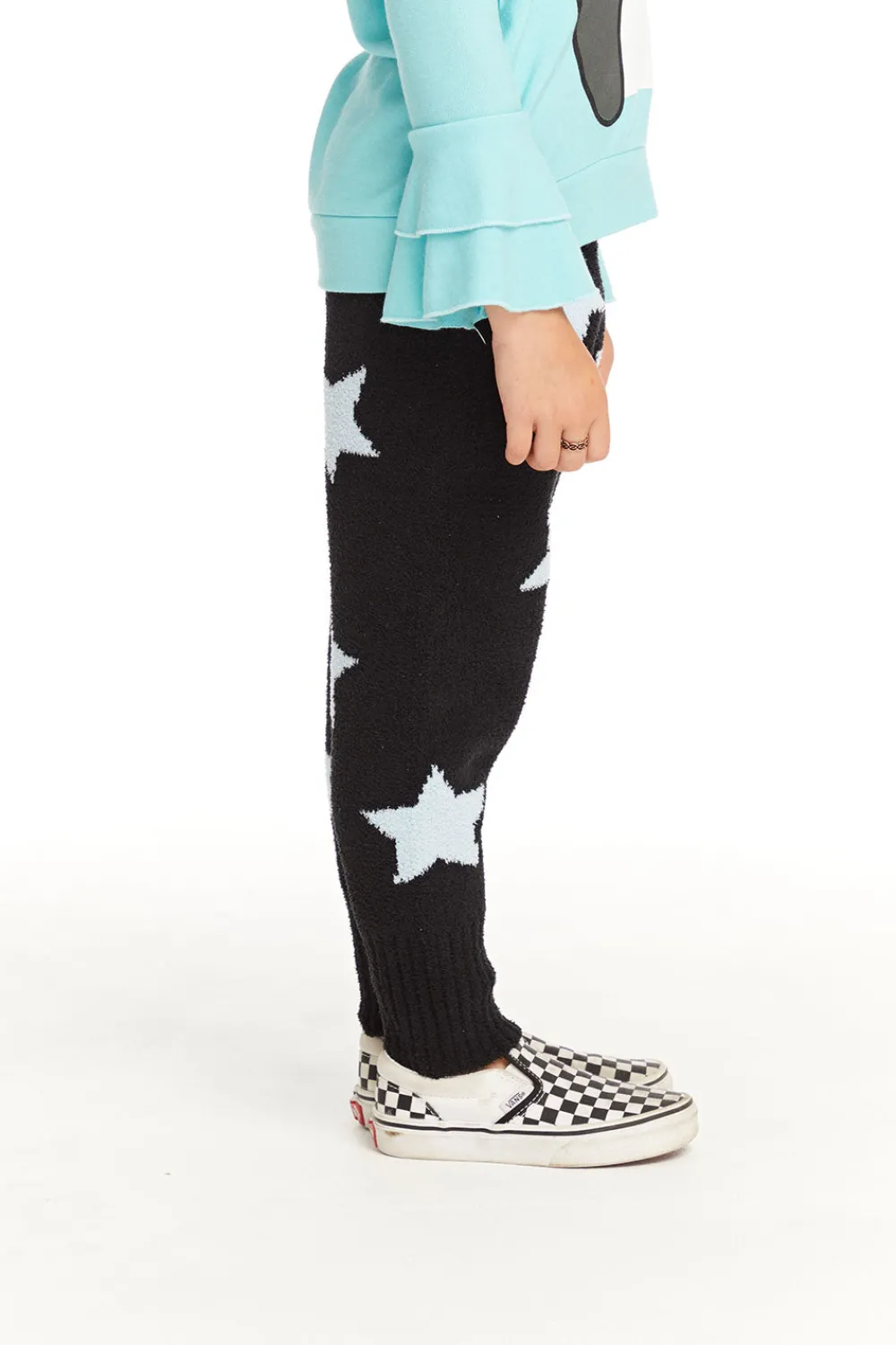 Outlet Ribbed Panel Licorice Star Legging Kids Girls