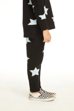 Outlet Ribbed Panel Licorice Star Legging Kids Girls