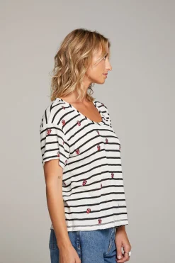 Online Rolling Stones All Over Logo Tee Women Loungewear|Music
