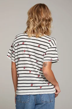 Online Rolling Stones All Over Logo Tee Women Loungewear|Music