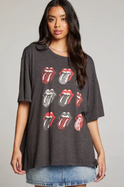 Fashion Rolling Stones Multi Logo One Size Tee Women Loungewear|Music