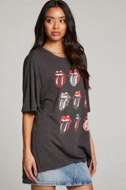 Fashion Rolling Stones Multi Logo One Size Tee Women Loungewear|Music