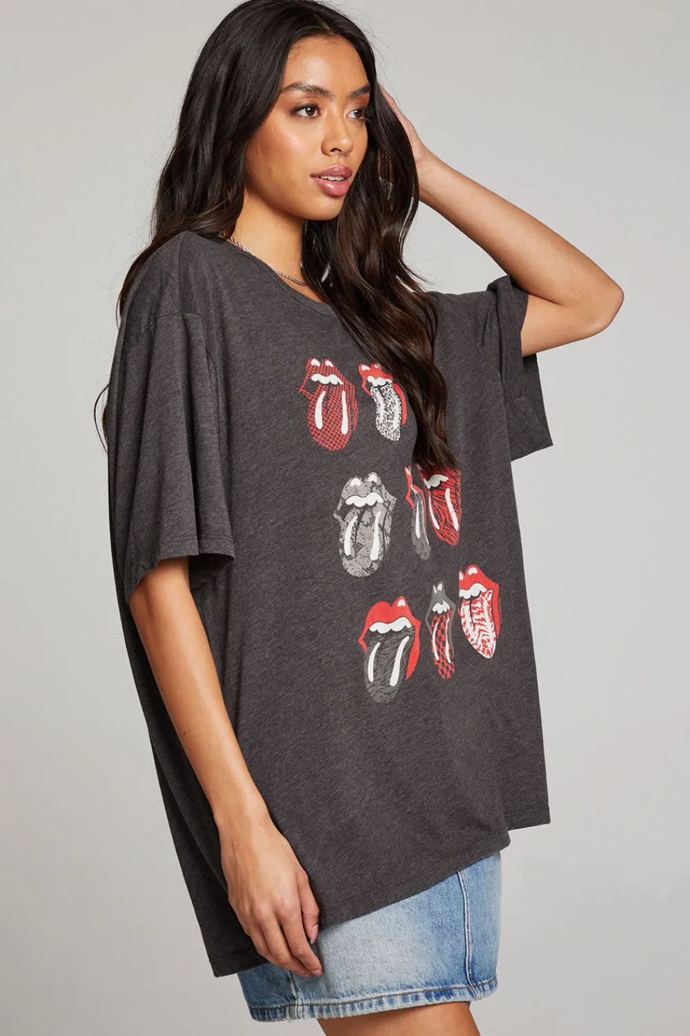 Fashion Rolling Stones Multi Logo One Size Tee Women Loungewear|Music