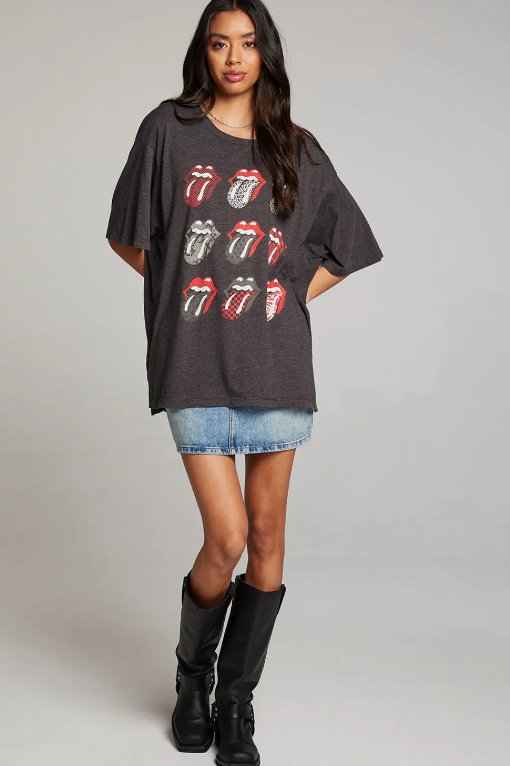 Fashion Rolling Stones Multi Logo One Size Tee Women Loungewear|Music