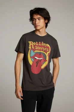 Cheap Rolling Stones Retro Logo Crew Neck Tee Women Tops|Music