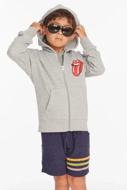 Cheap Rolling Stones Script Logo Boys Zip-up Hoodie Women/Kids/BOY Boys|Music