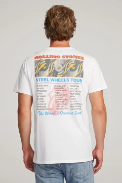 New Rolling Stones Steel Wheels Tour Mens Tee Women Tops|Music