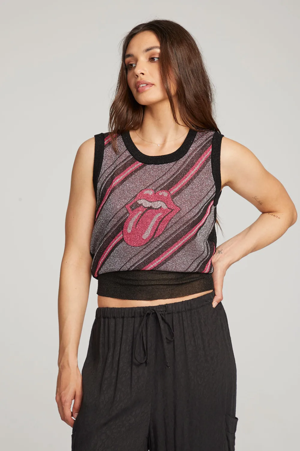 Cheap Rolling Stones Tongue Stripes Women Loungewear|Music
