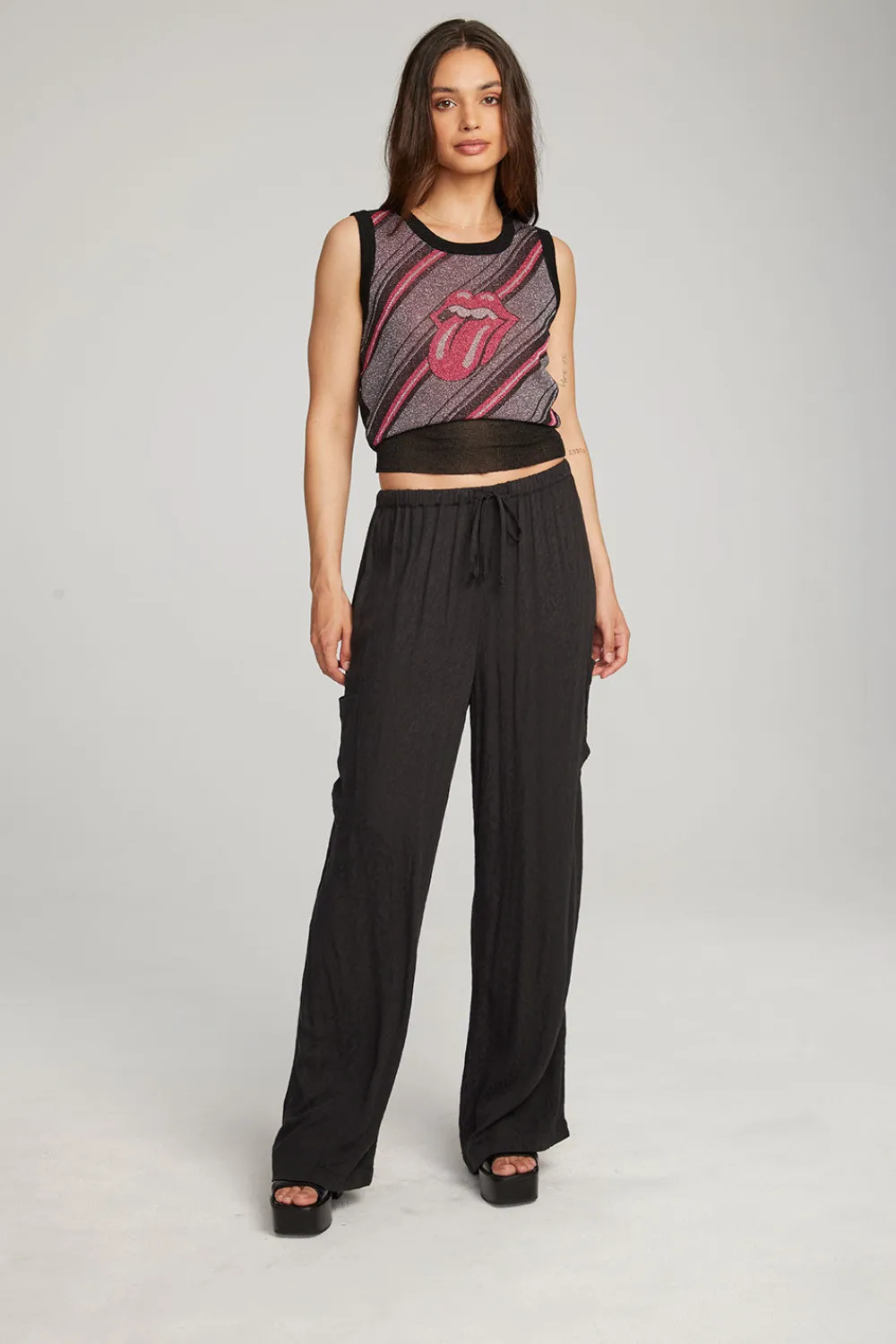 Cheap Rolling Stones Tongue Stripes Women Loungewear|Music