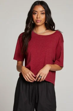 Fashion Rover Blood Red Tee Women Loungewear|Tops
