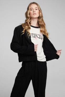 Shop Santana Beverly Pinstripe Blazer Women Outerwear|Loungewear