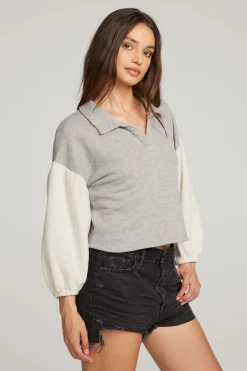 Cheap Saratoga Heather Grey Pullover Women Loungewear|Tops