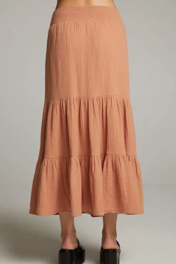 Fashion Seal Bronze Maxi Skirt Women Loungewear|Bottoms