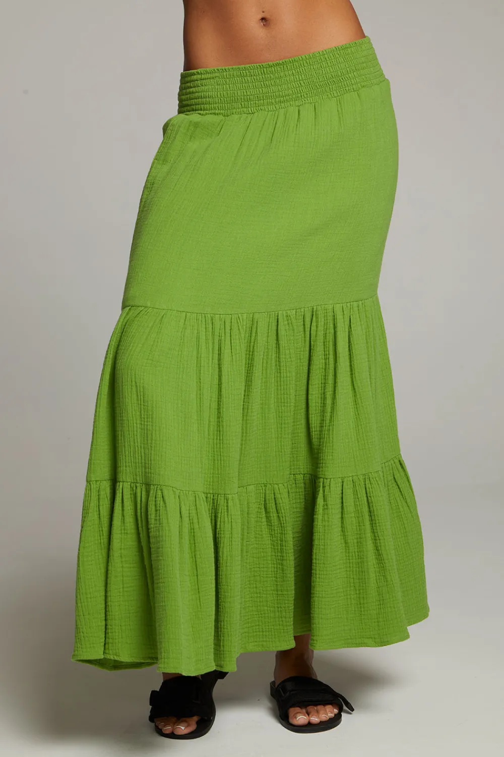 Outlet Seal Piquant Green Maxi Skirt Women Loungewear|Bottoms