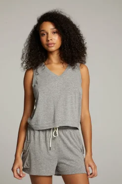 Best Sale Sean Streaky Grey Tank Women Loungewear|Tops