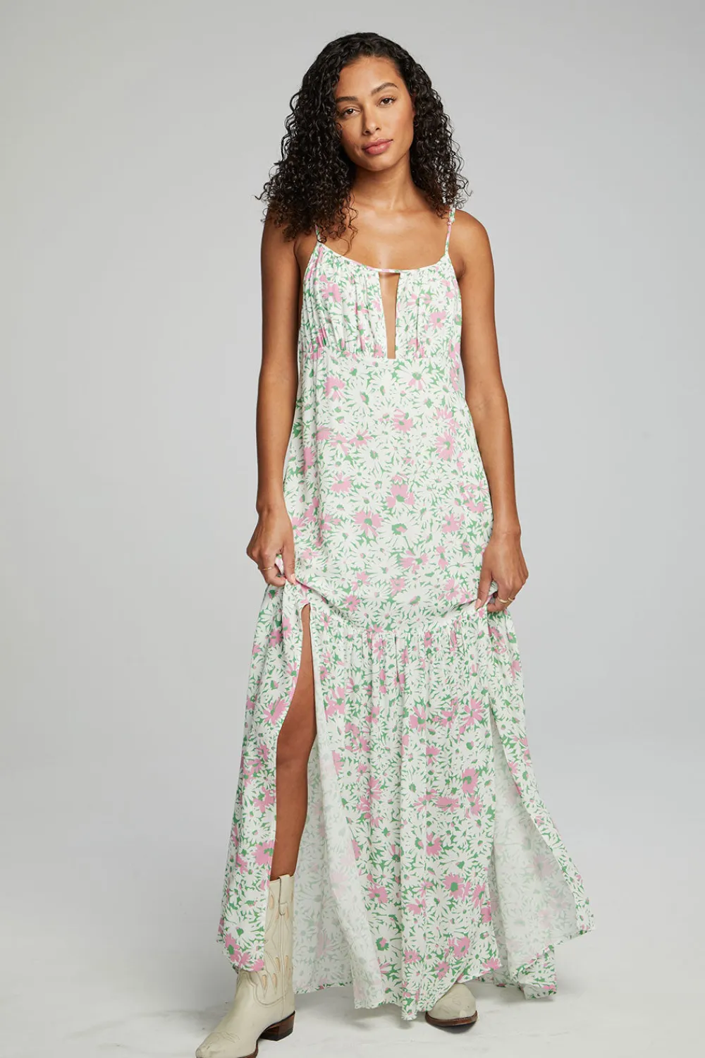 Store Seren Maxi Dress - Grass Daisy Floral Women Loungewear|Dresses