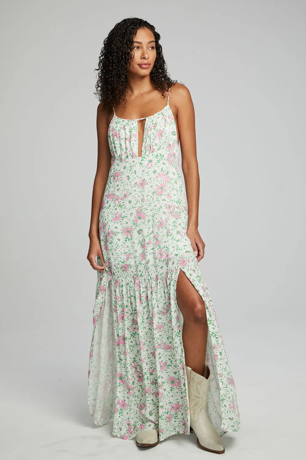 Store Seren Maxi Dress - Grass Daisy Floral Women Loungewear|Dresses