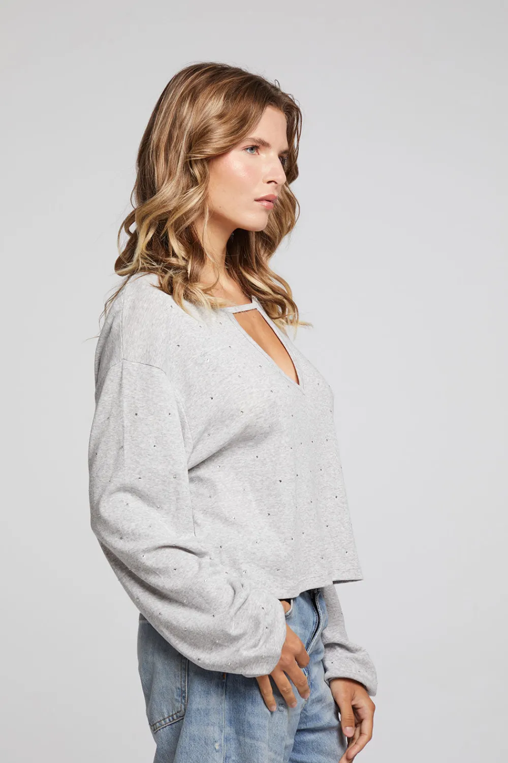Best Servinoo Heather Grey Long Sleeve Women Loungewear|Tops