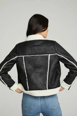 New Shearling Trucker Jacket Women Outerwear|Tops