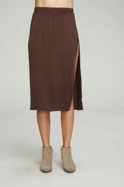 New Side Slit Midi Skirt Women Bottoms|Dresses