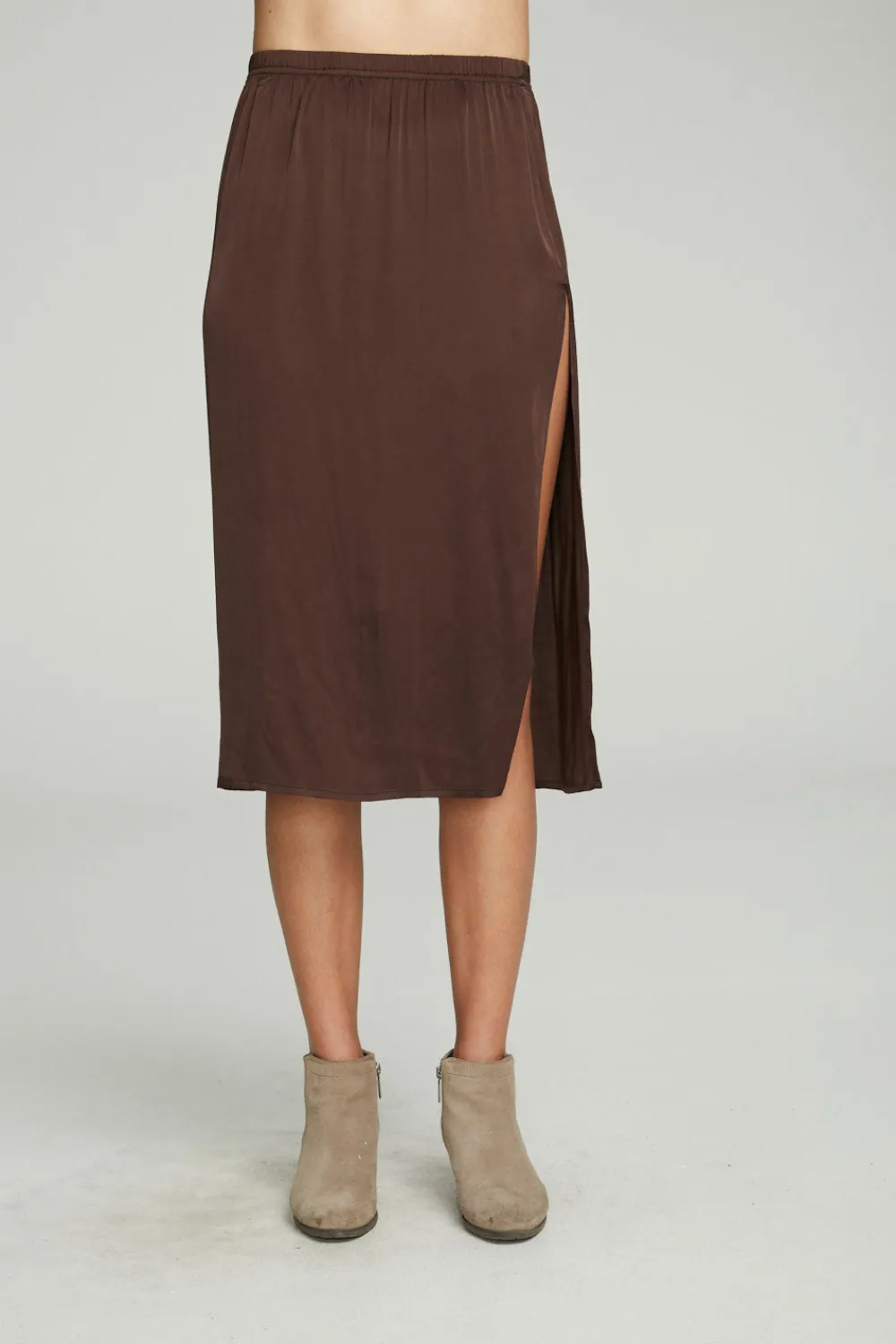 New Side Slit Midi Skirt Women Bottoms|Dresses