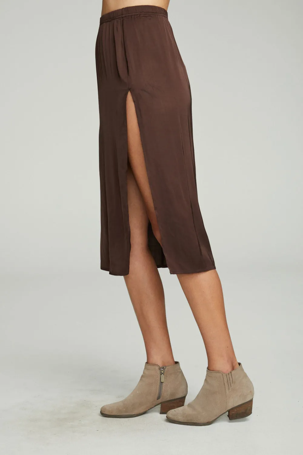 New Side Slit Midi Skirt Women Bottoms|Dresses