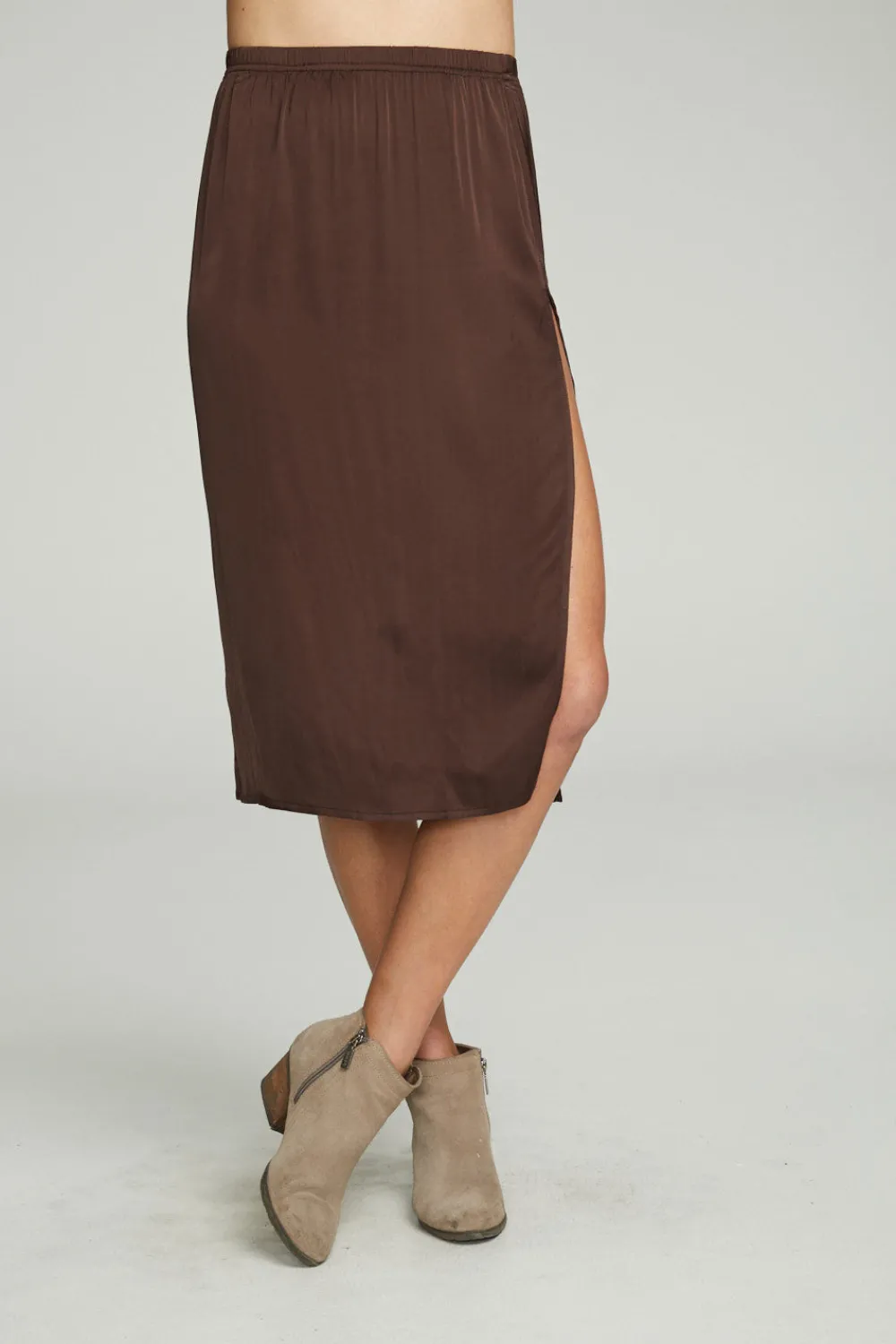 New Side Slit Midi Skirt Women Bottoms|Dresses