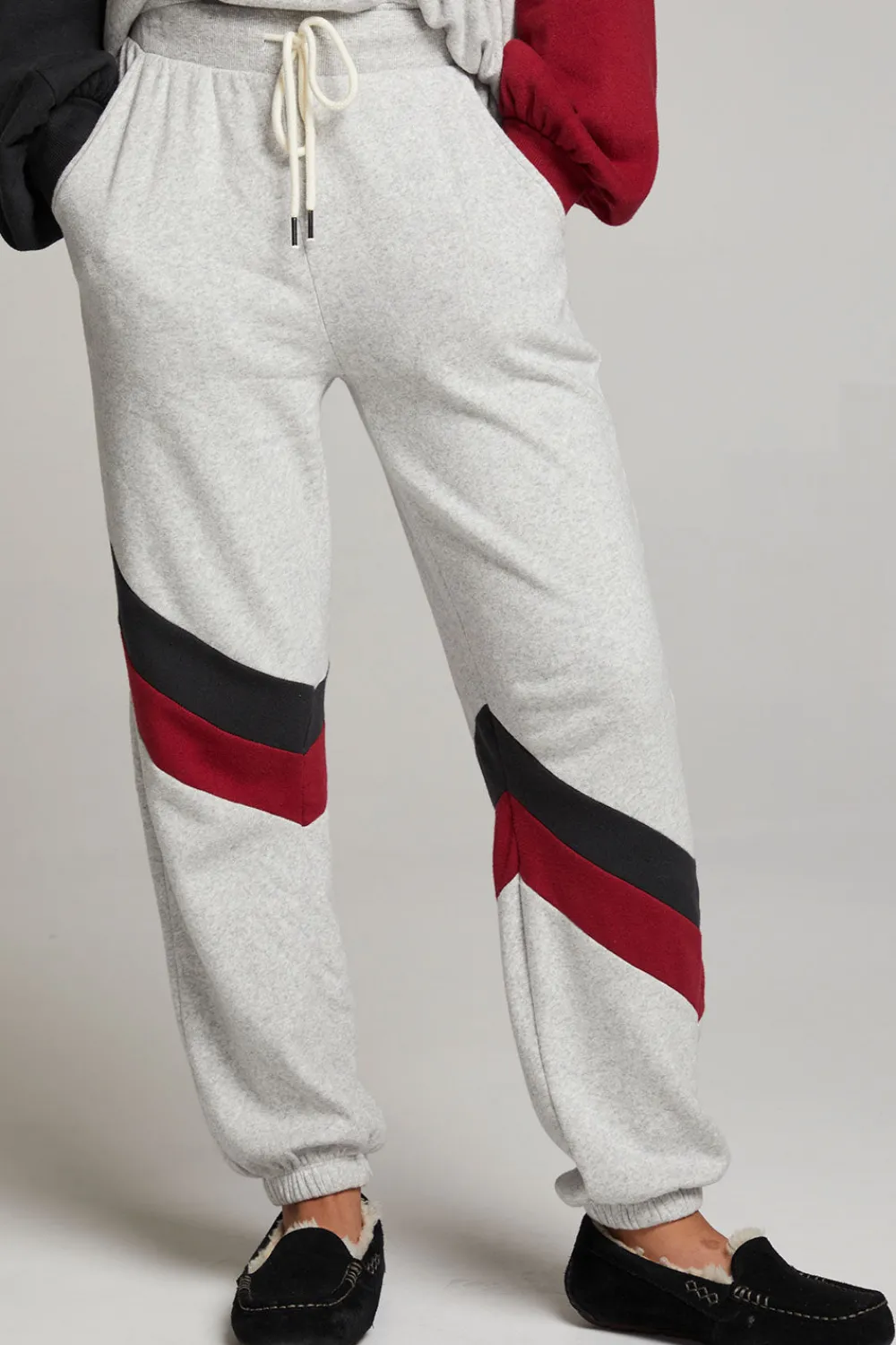 Online Skull Fire Color Block Joggers Women Loungewear|Bottoms