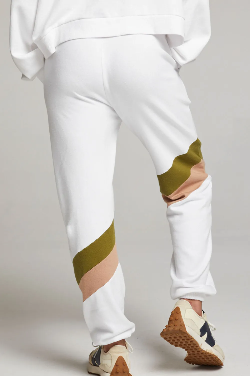 Best Skull Sand Color Block Joggers Women Loungewear|Bottoms
