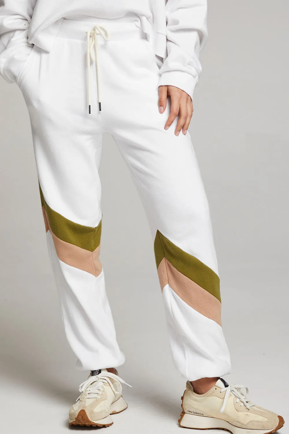 Best Skull Sand Color Block Joggers Women Loungewear|Bottoms