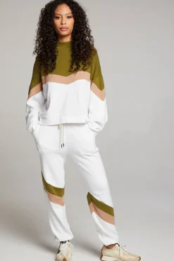 Best Skull Sand Color Block Joggers Women Loungewear|Bottoms