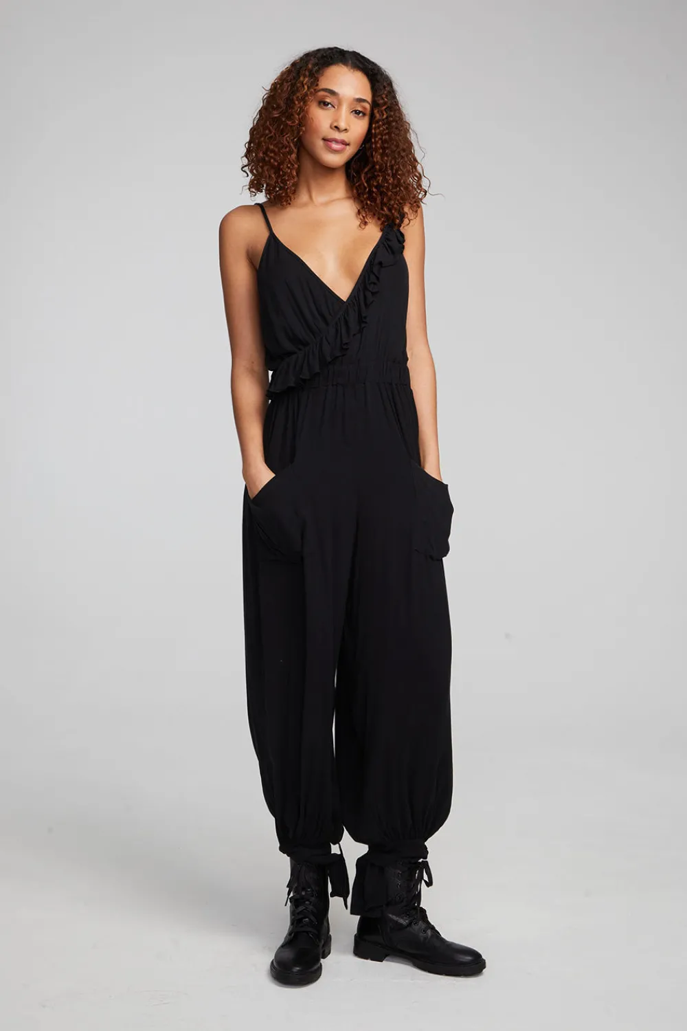 Flash Sale Slash Shadow Black Jumpsuit Women Loungewear|Bottoms