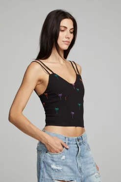 Shop Strand Crop Top - Black Onyx Women Loungewear|Tops